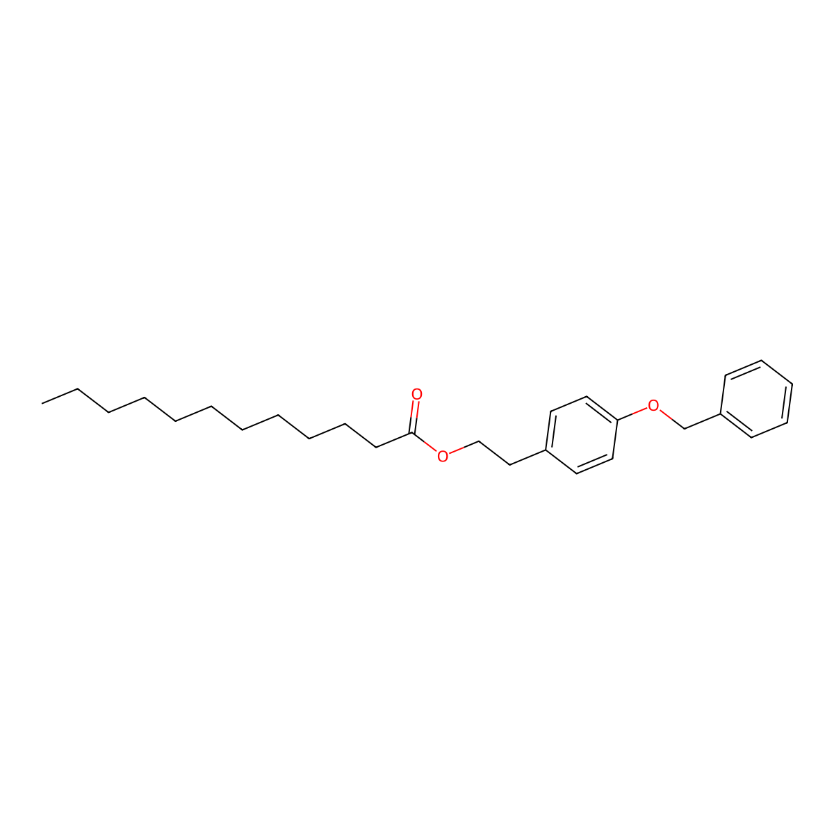 2-[4-(Benzyloxy)phenyl]ethyl dodecanoate molecular structure, CAS 794564-07-1
