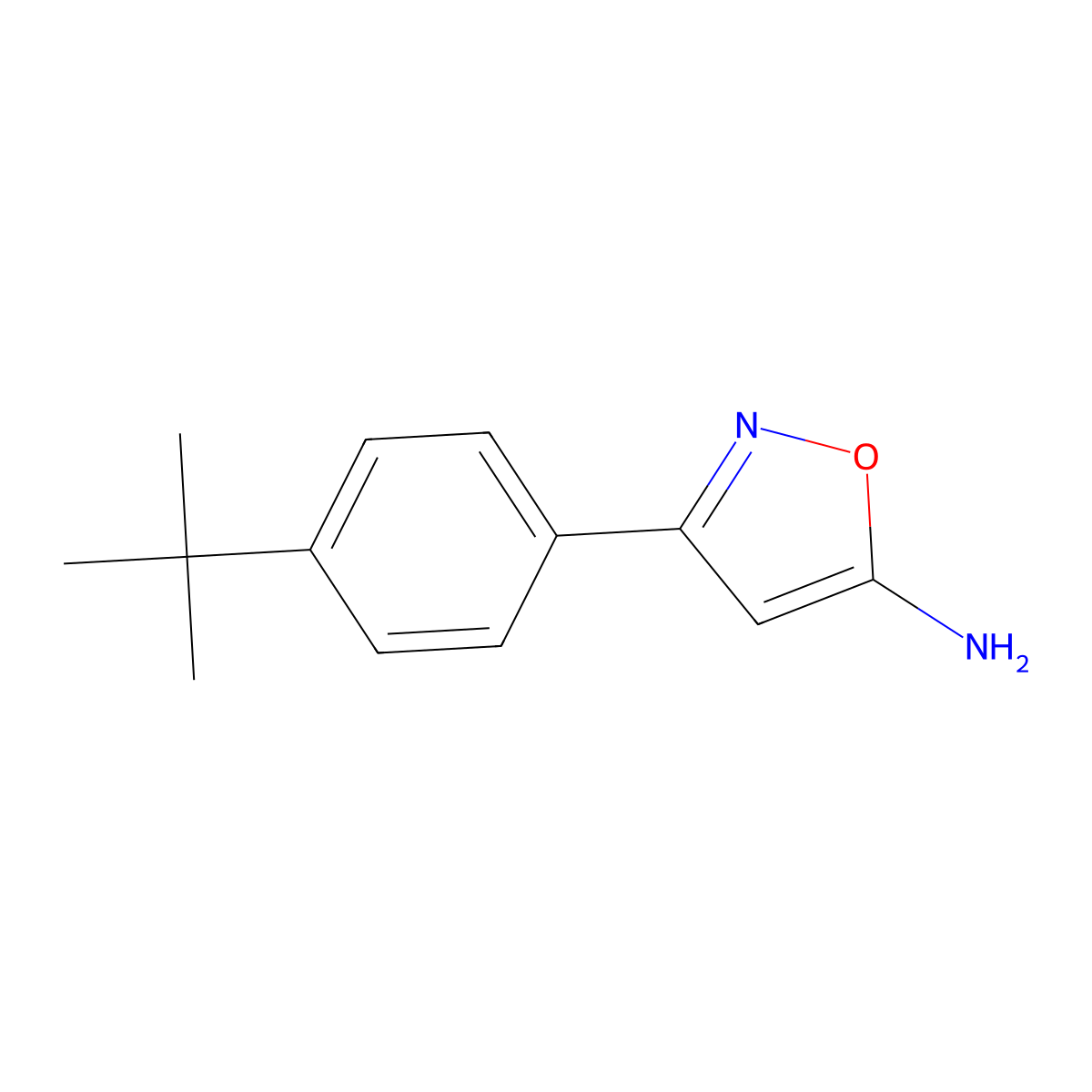 3-(4-(1,1-Dimethylethyl)phenyl)-5-isoxazolamine molecular structure, CAS 794566-80-6