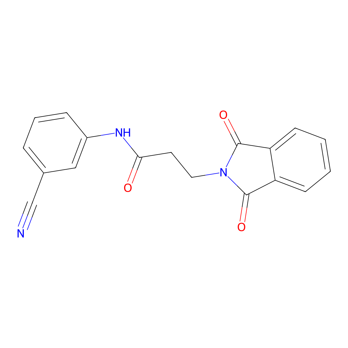N-(3-Cyanophenyl)-3-(1,3-dioxoisoindolin-2-yl)propanamide molecular structure, CAS 794574-17-7