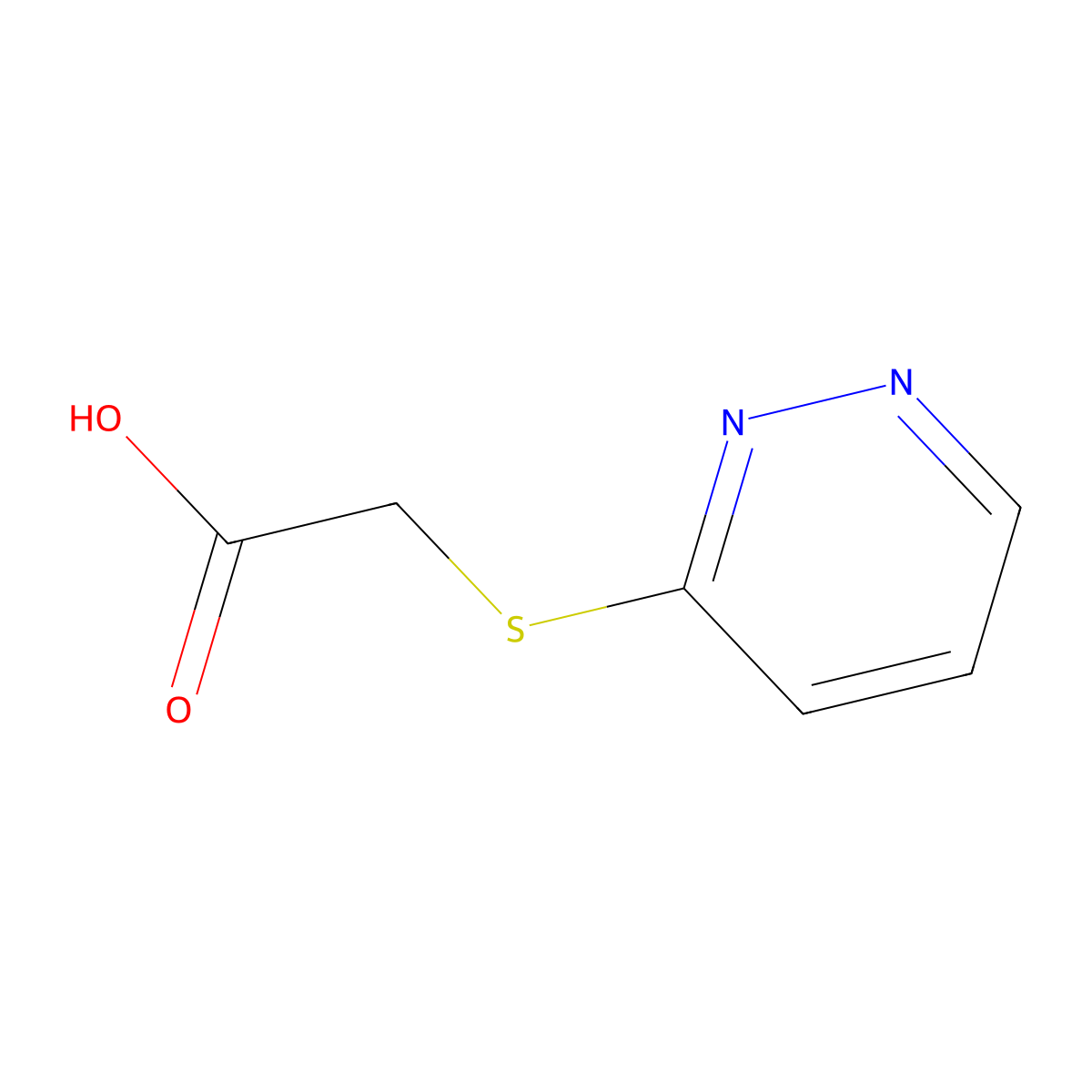 (Pyridazin-3-ylthio)acetic acid molecular structure, CAS 794574-61-1