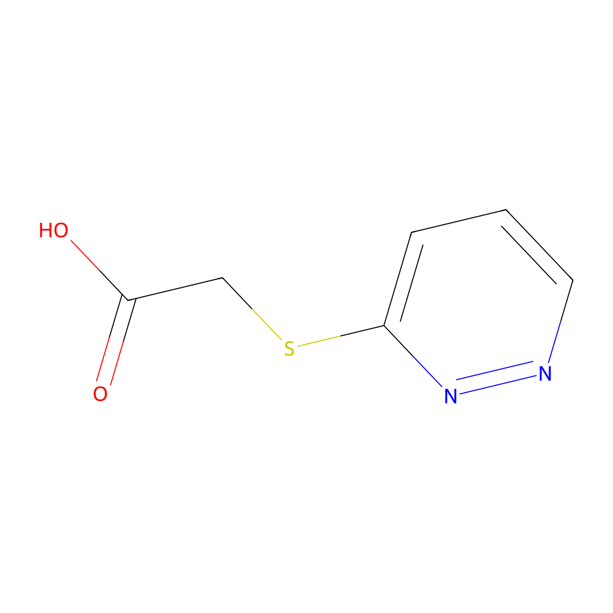(Pyridazin-3-ylthio)acetic acid molecular structure, CAS 794574-61-1