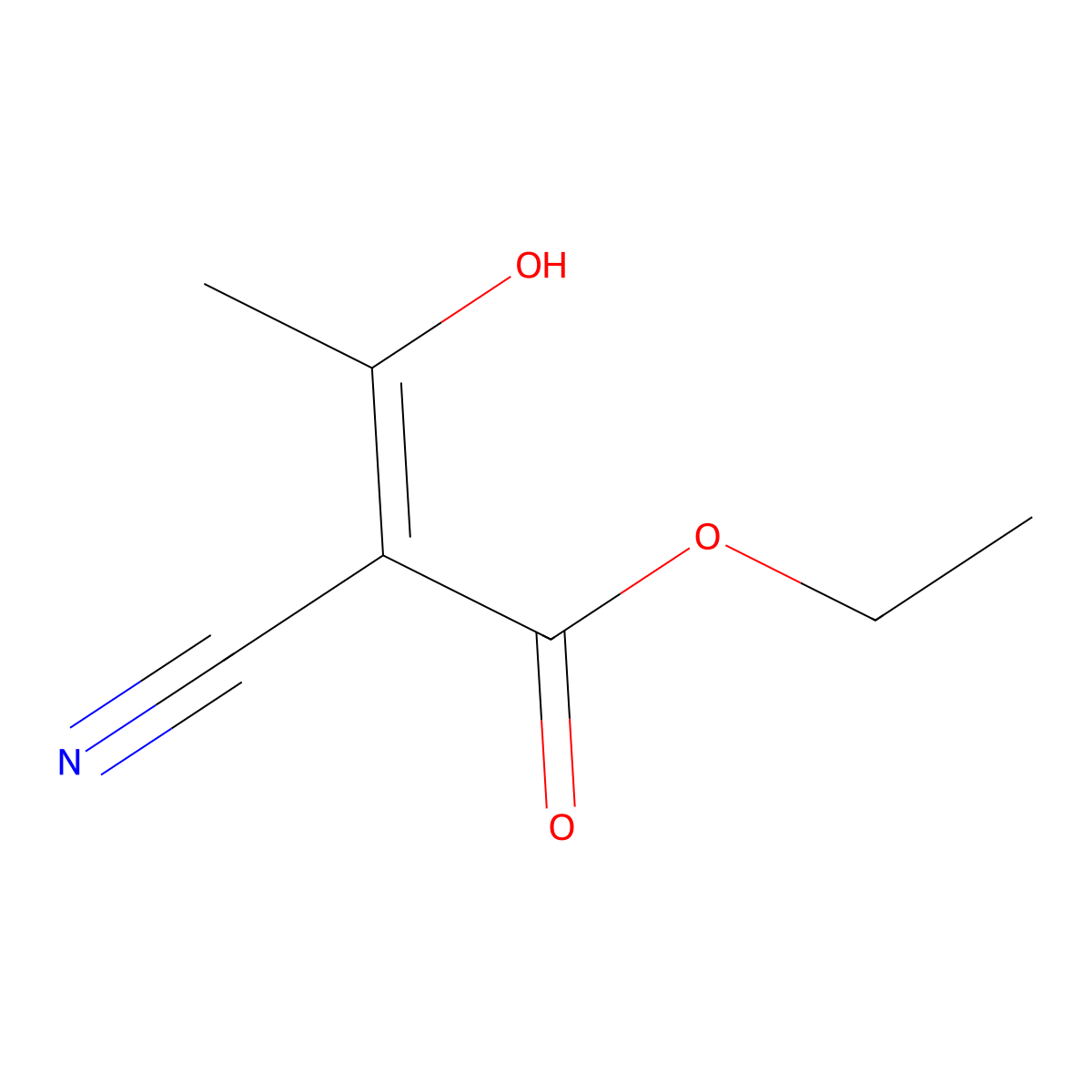 Ethyl 2-cyano-3-hydroxybut-2-enoate molecular structure, CAS 794574-92-8