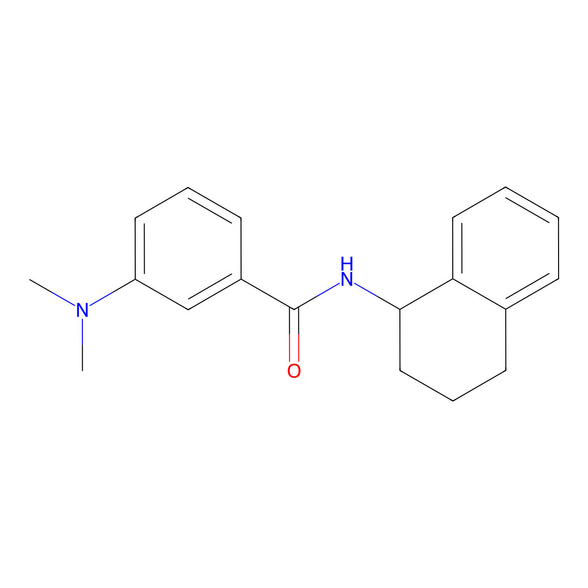 3-(dimethylamino)-N-(1,2,3,4-tetrahydronaphthalen-1-yl)benzamide molecular structure, CAS 794575-34-1