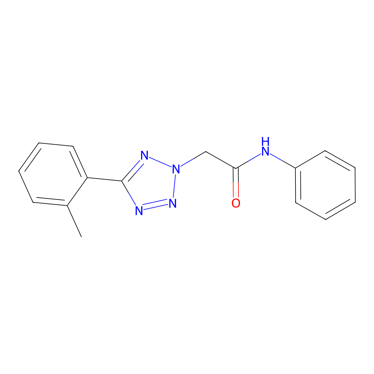 2-[5-(2-methylphenyl)-2H-tetrazol-2-yl]-N-phenylacetamide molecular structure, CAS 794577-69-8
