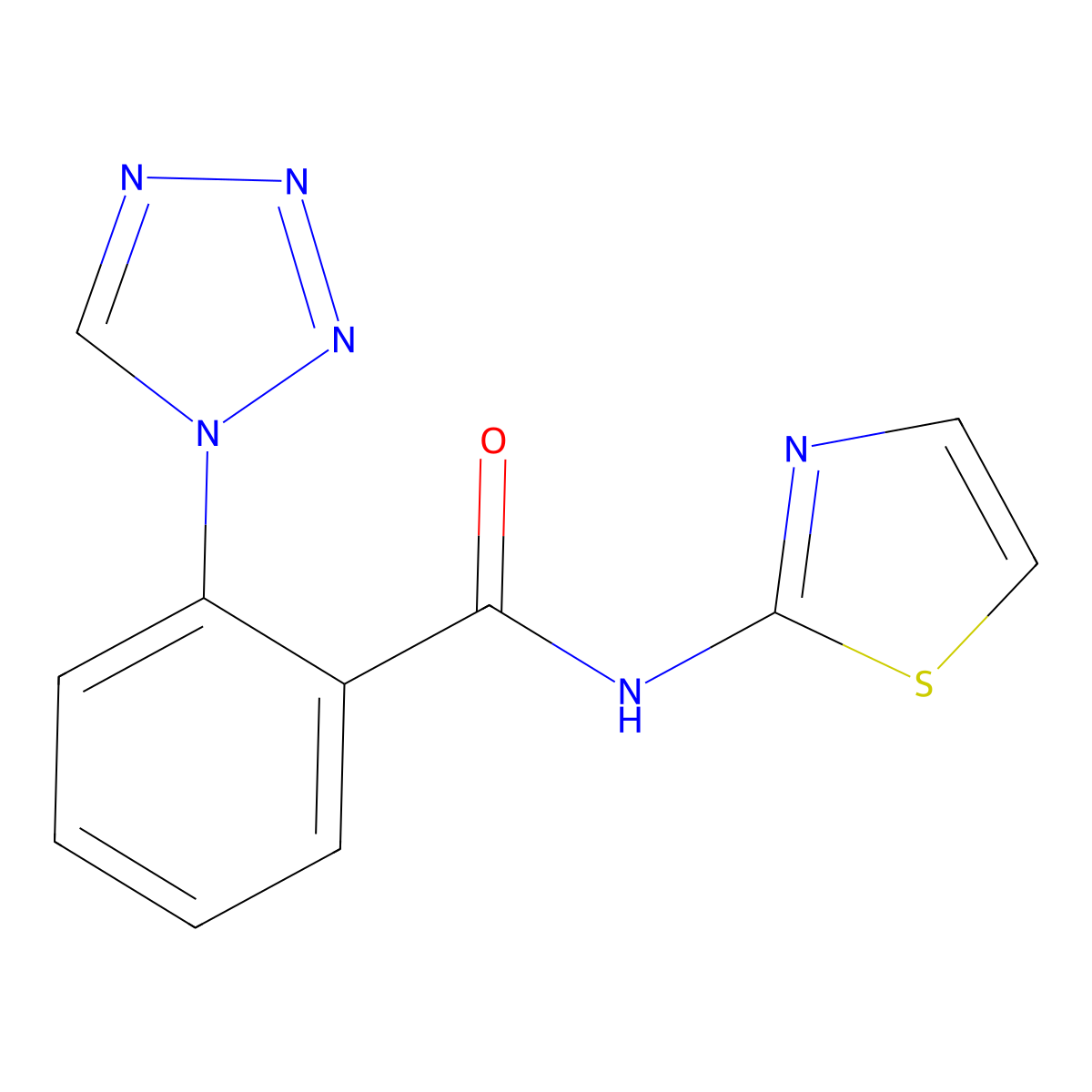 2-(1H-tetrazol-1-yl)-N-(1,3-thiazol-2-yl)benzamide molecular structure, CAS 794578-92-0