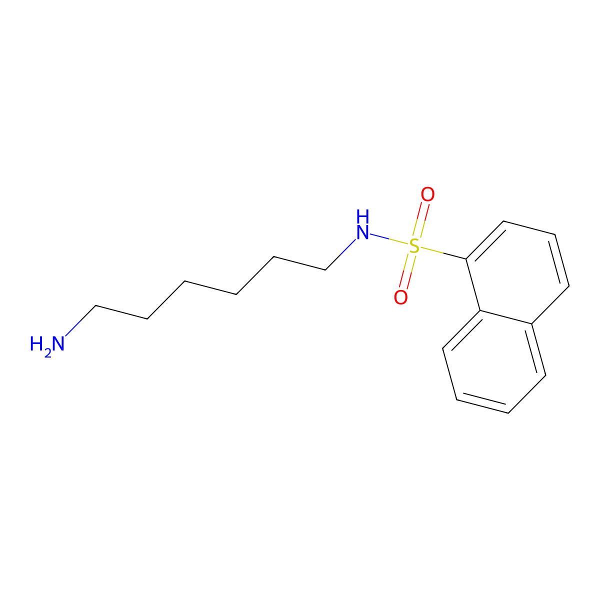 N-(6-Aminohexyl)-1-naphthalenesulfonamide molecular structure, CAS 79458-81-4