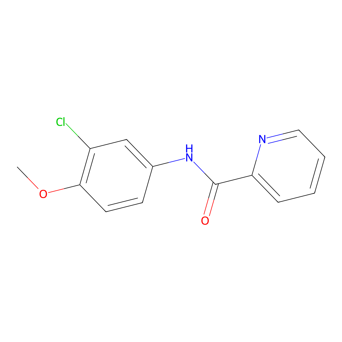 N-(3-chloro-4-methoxyphenyl)pyridine-2-carboxamide molecular structure, CAS 794581-34-3