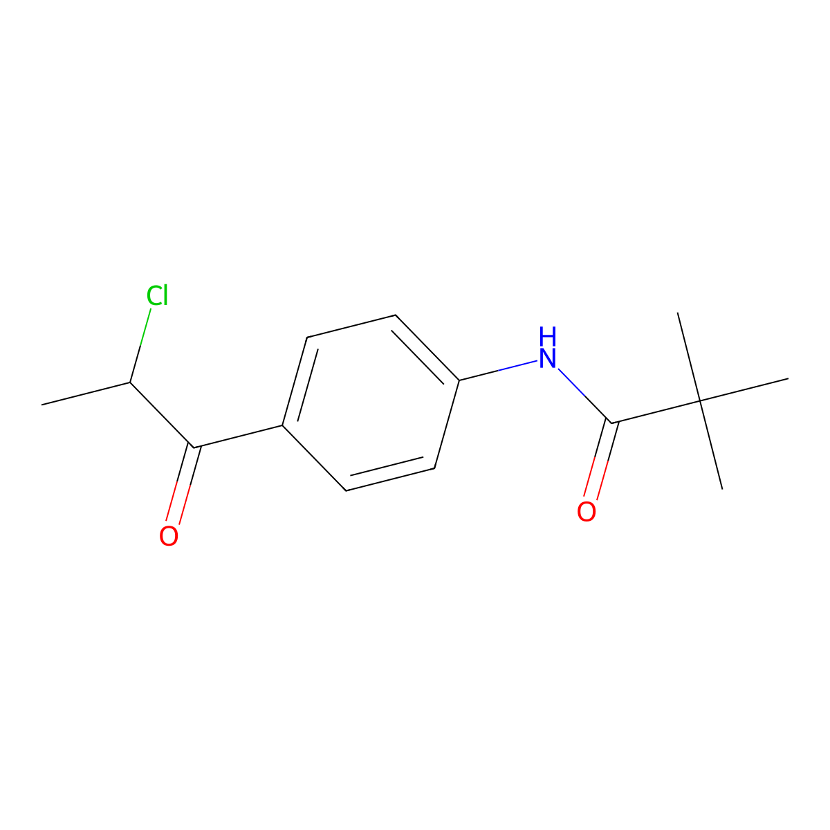 N-[4-(2-chloropropanoyl)phenyl]-2,2-dimethylpropanamide molecular structure, CAS 794582-30-2