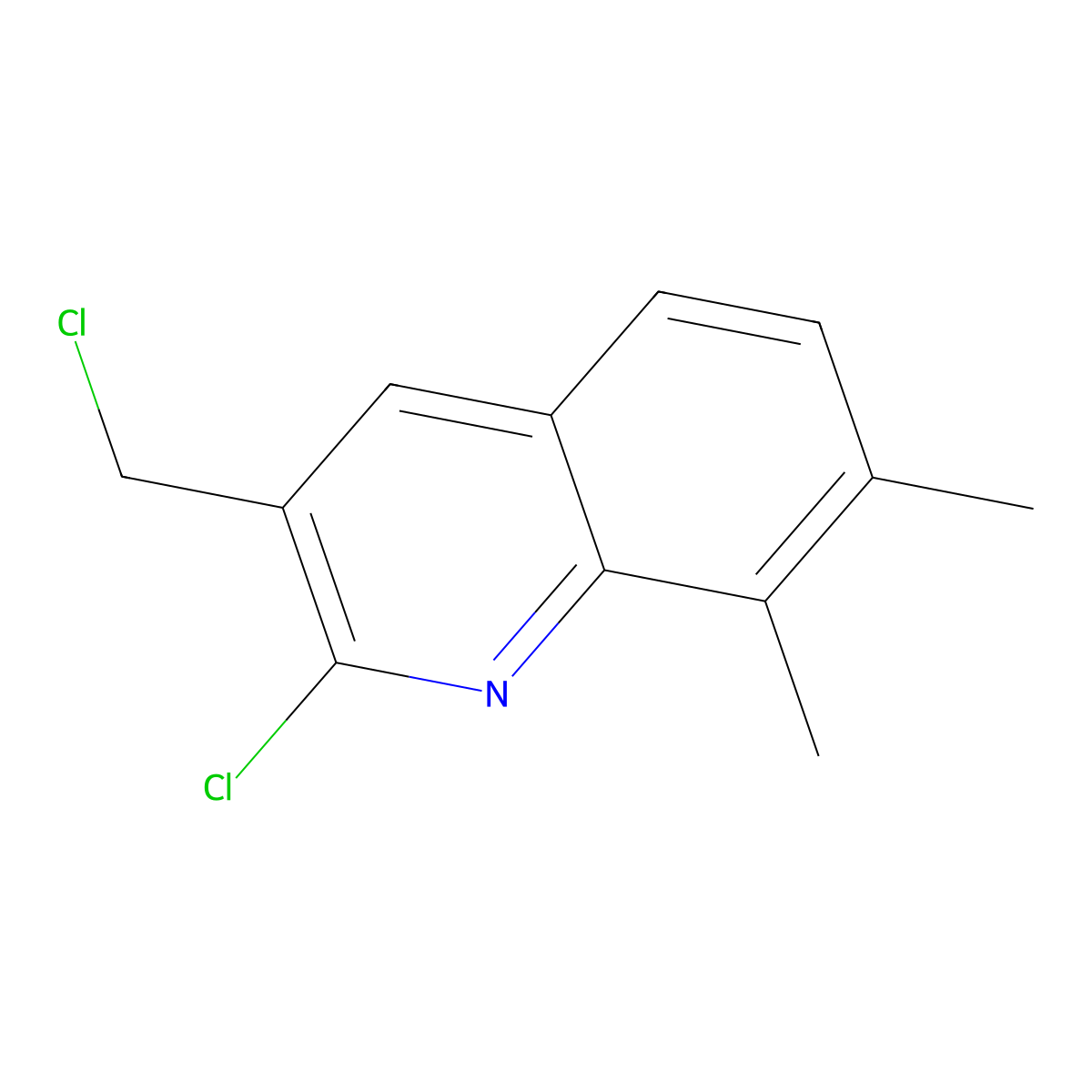 2-Chloro-3-(chloromethyl)-7,8-dimethylquinoline molecular structure, CAS 794582-35-7