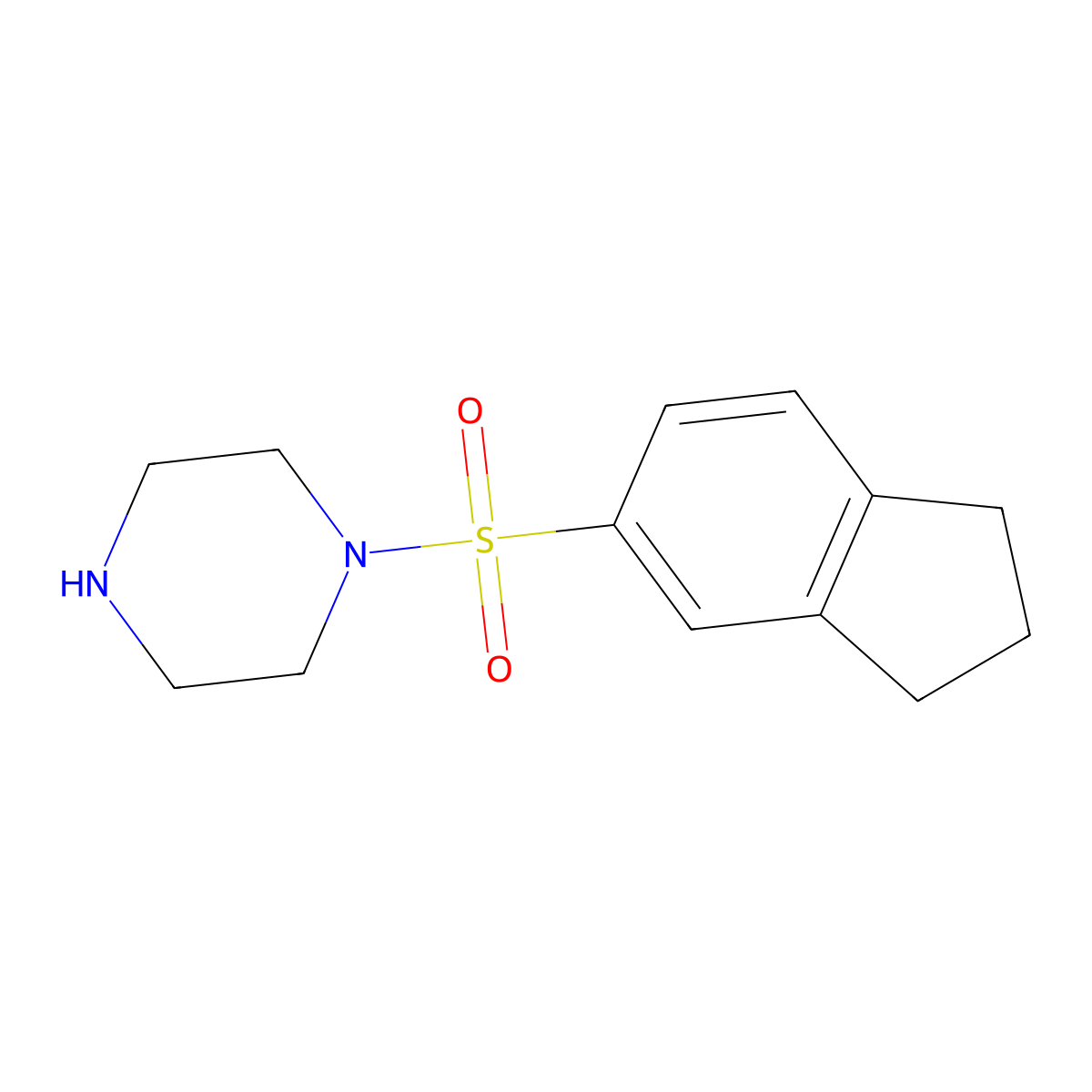 1-[(2,3-Dihydro-1H-inden-5-yl)sulfonyl]piperazine molecular structure, CAS 794582-39-1