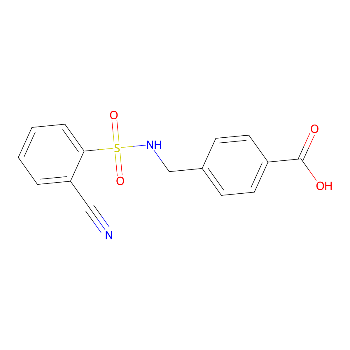 4-[[(2-cyanophenyl)sulfonylamino]methyl]benzoic Acid molecular structure, CAS 794584-34-2
