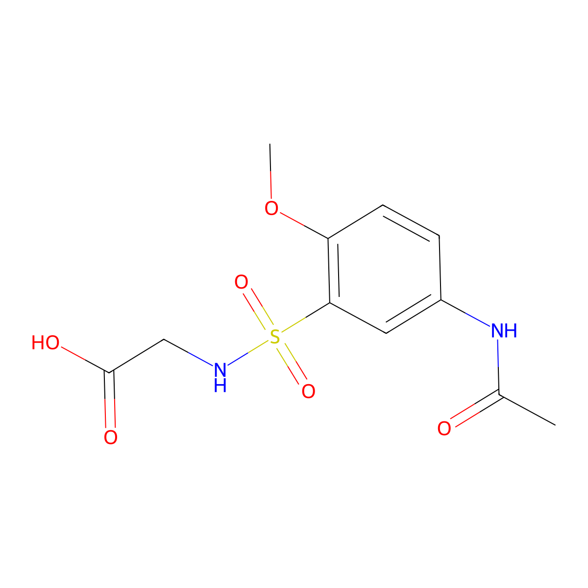 2-(5-Acetamido-2-methoxybenzenesulfonamido)acetic acid molecular structure, CAS 794584-41-1