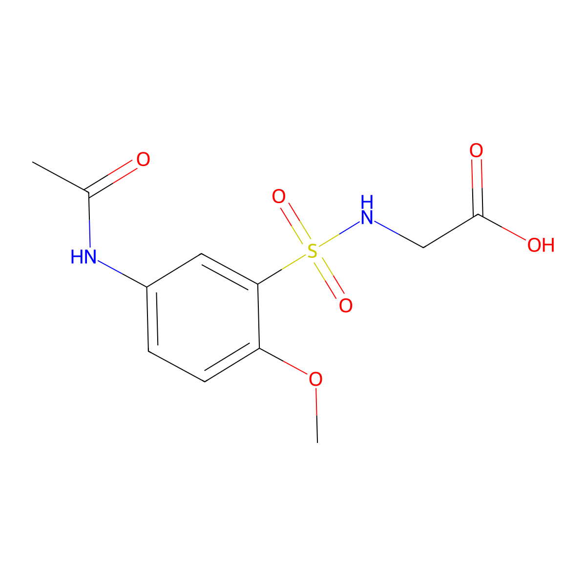2-(5-Acetamido-2-methoxybenzenesulfonamido)acetic acid molecular structure, CAS 794584-41-1