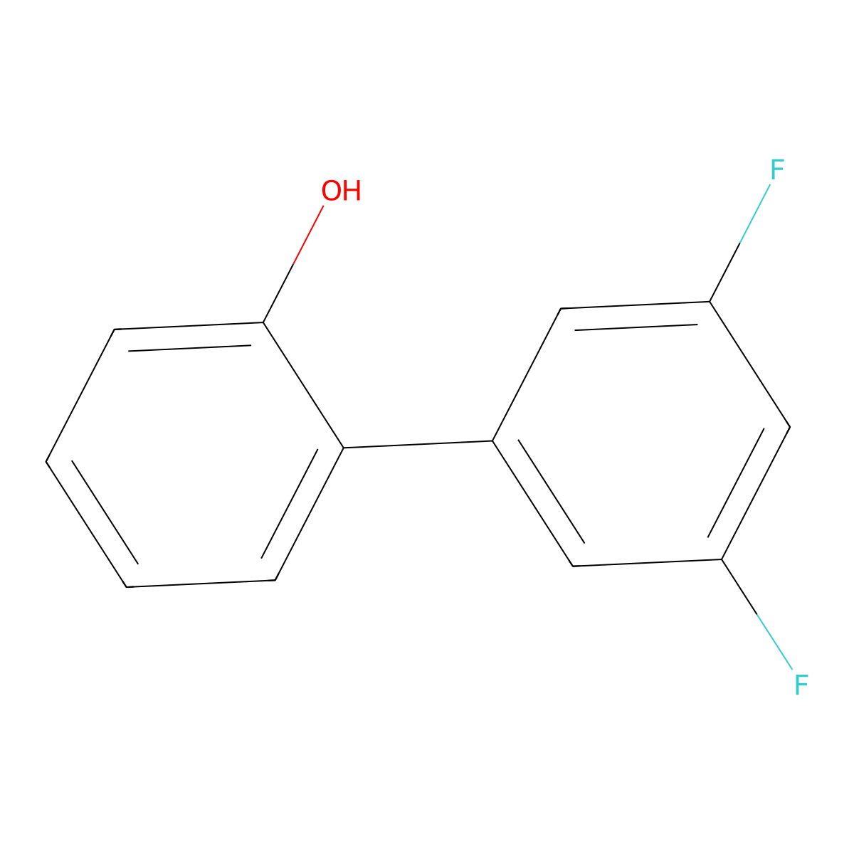 2-(3,5-Difluorophenyl)phenol molecular structure, CAS 794586-19-9