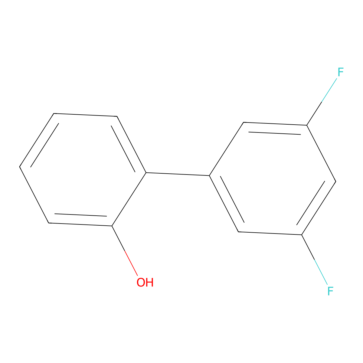 2-(3,5-Difluorophenyl)phenol molecular structure, CAS 794586-19-9