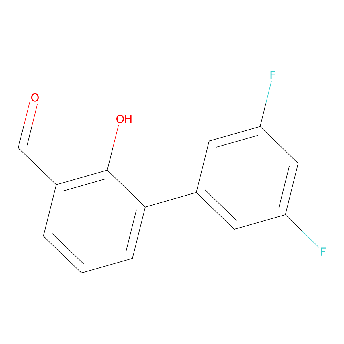 6-(3,5-Difluorophenyl)-2-formylphenol molecular structure, CAS 794586-21-3