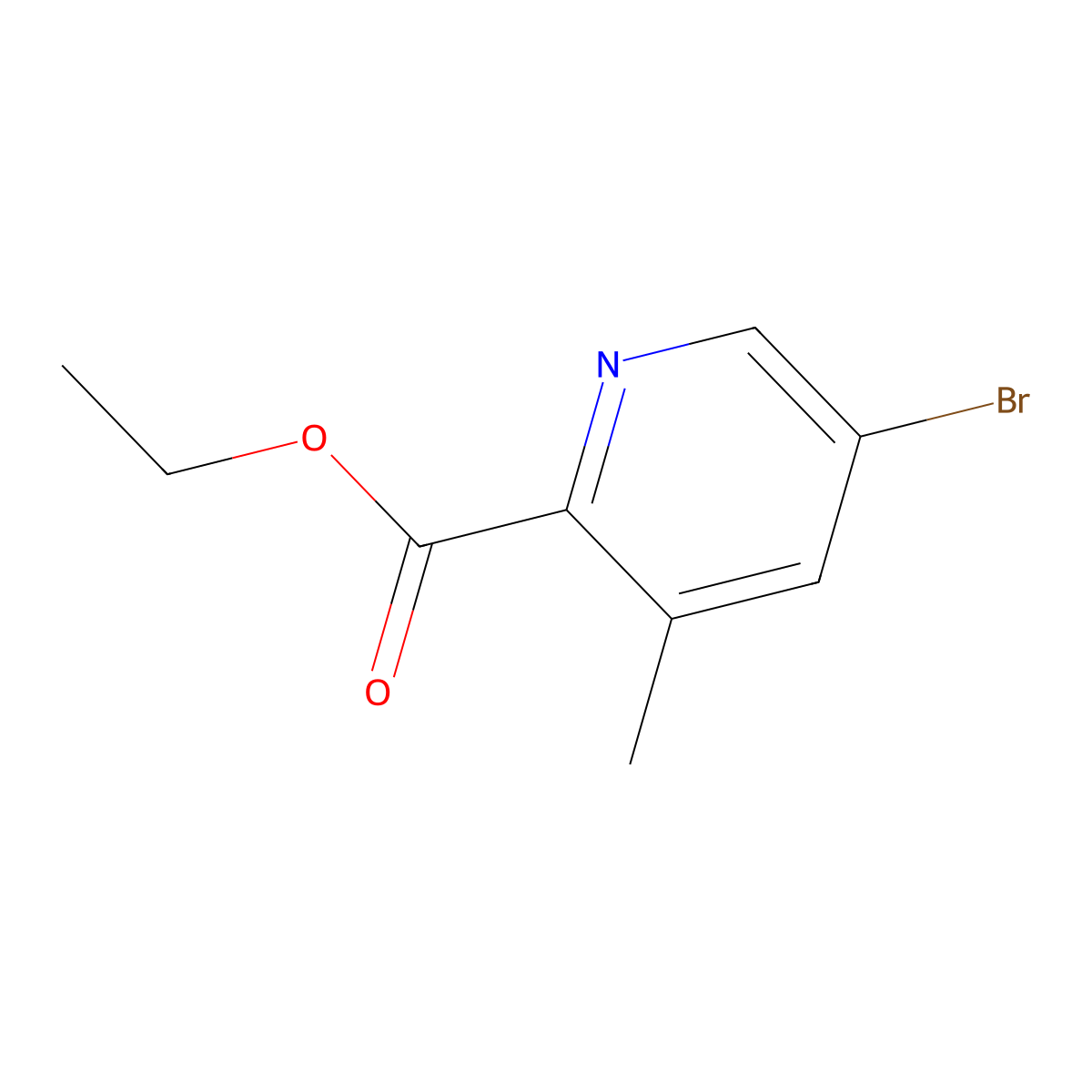 Ethyl 5-bromo-3-methylpicolinate molecular structure, CAS 794592-13-5
