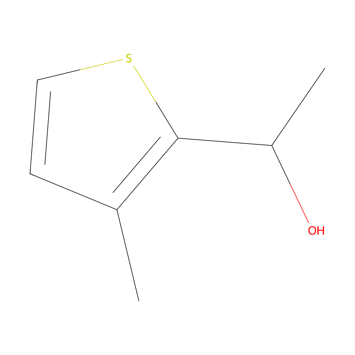 1-(3-Methylthiophen-2-yl)ethan-1-ol molecular structure, CAS 79461-91-9