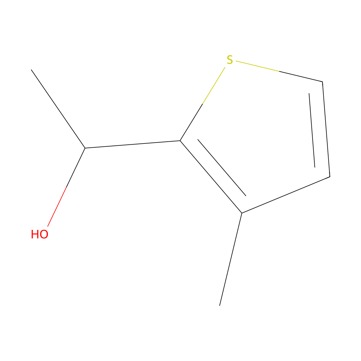 1-(3-Methylthiophen-2-yl)ethan-1-ol molecular structure, CAS 79461-91-9
