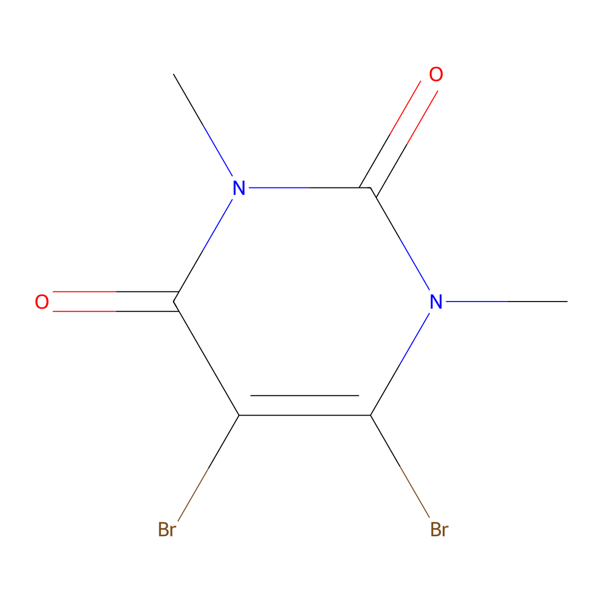 5,6-Dibromo-1,3-dimethylpyrimidine-2,4(1H,3H)-dione molecular structure, CAS 79462-73-0
