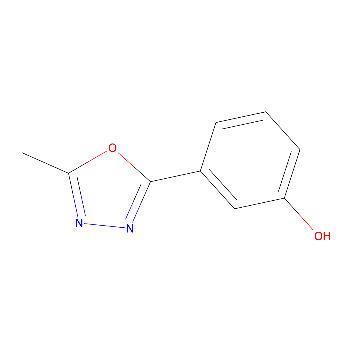 3-(5-Methyl-1,3,4-oxadiazol-2-yl)phenol molecular structure, CAS 79463-11-9