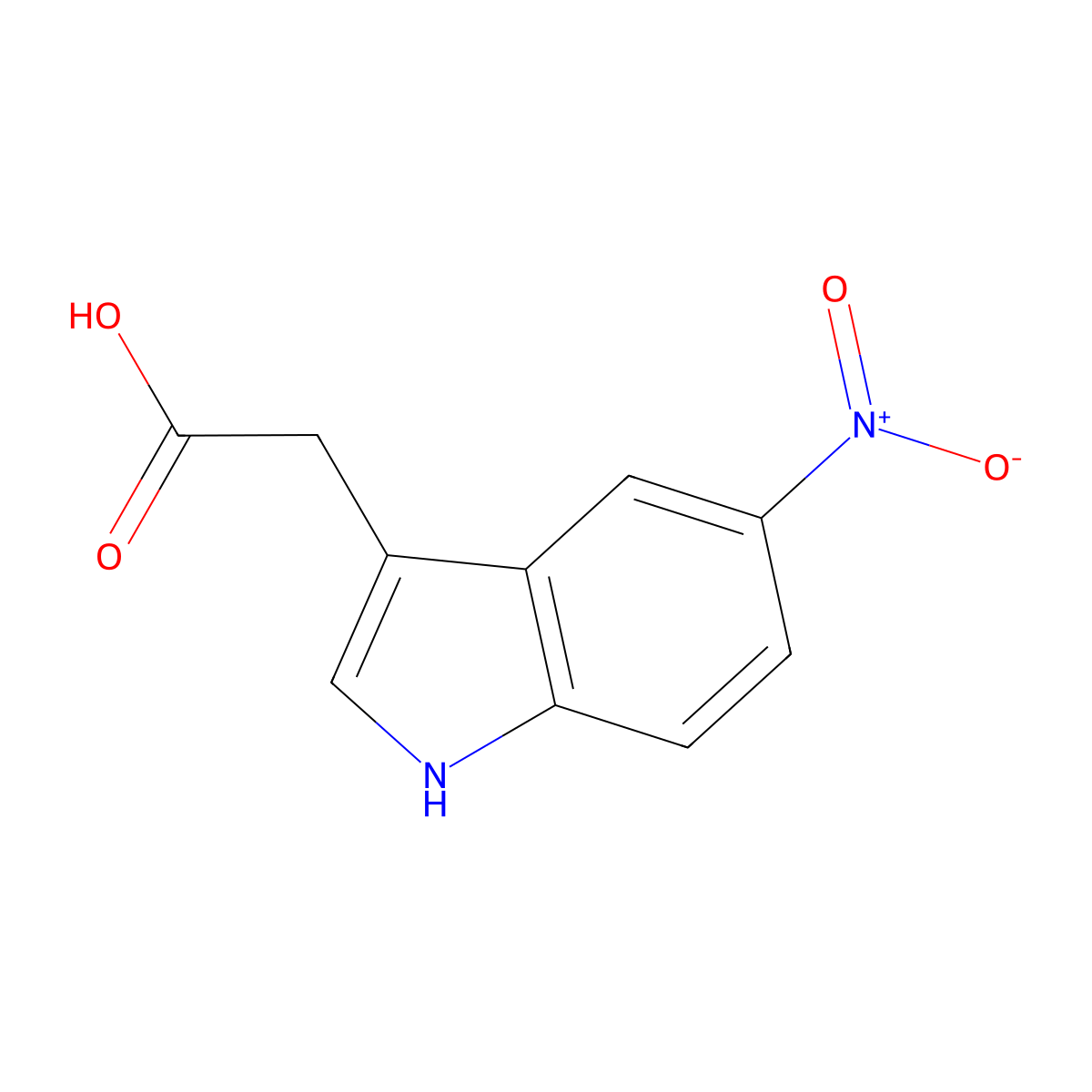 2-(5-nitro-1H-indol-3-yl)acetic acid molecular structure, CAS 79473-05-5