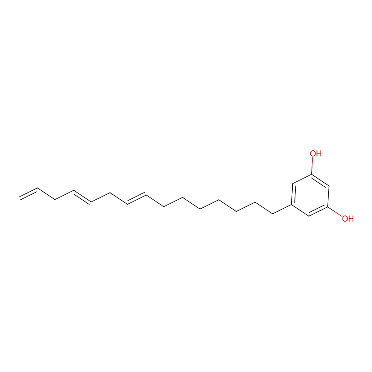 5-((8Z,11Z)-Pentadeca-8,11,14-trien-1-yl)benzene-1,3-diol molecular structure, CAS 79473-24-8