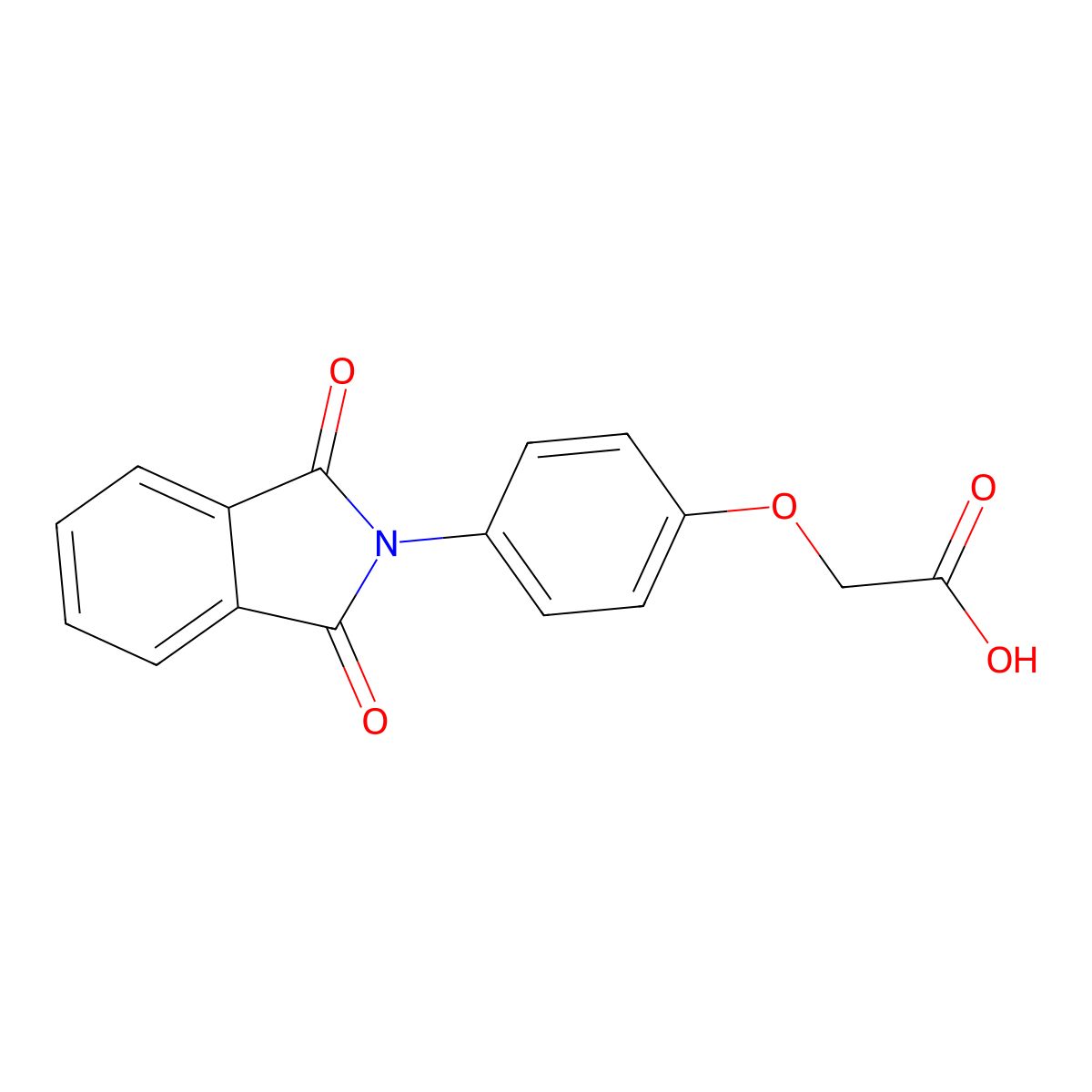 2-[4-(1,3-Dihydro-1,3-dioxo-2H-isoindol-2-yl)phenoxy]acetic acid molecular structure, CAS 79473-26-0