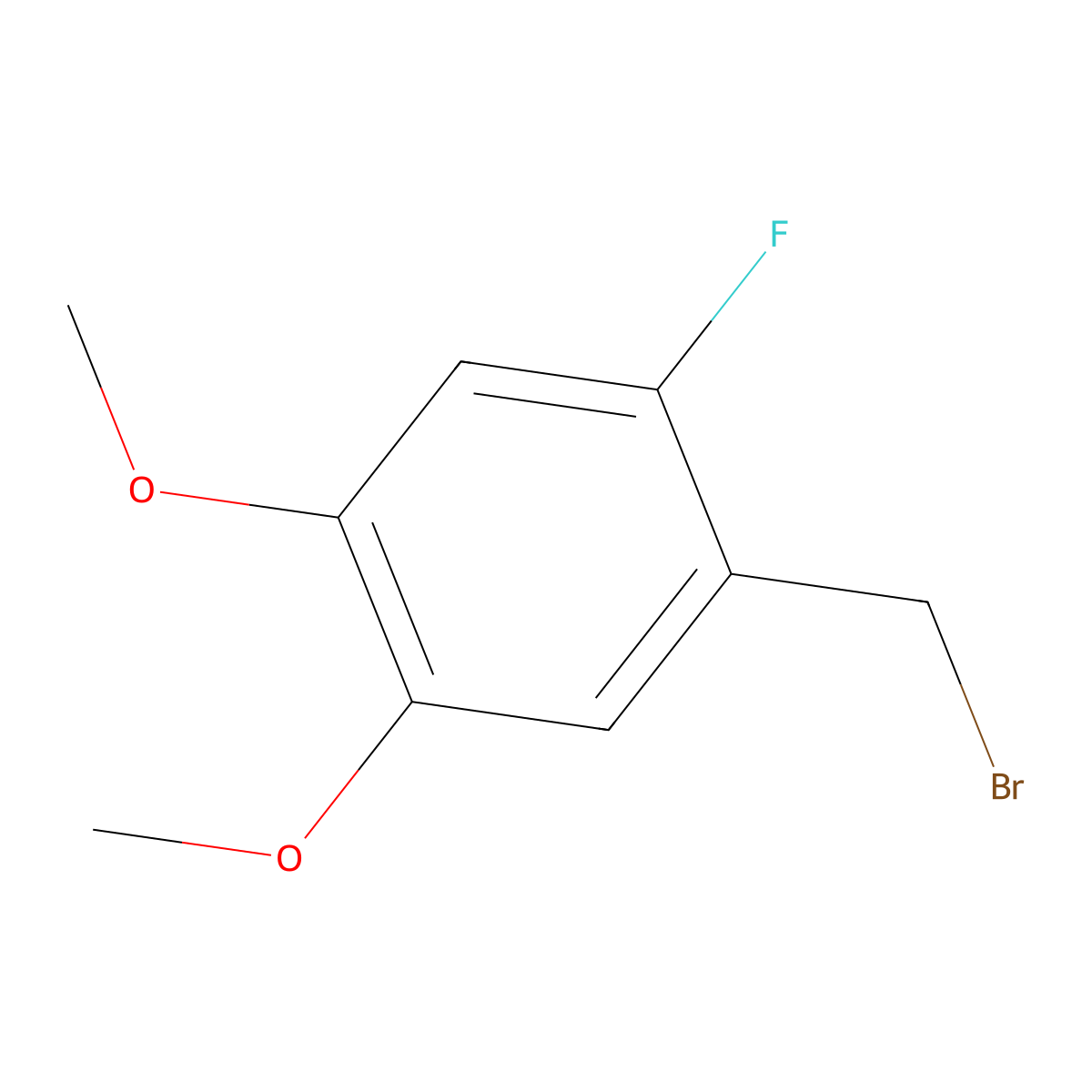 1-(Bromomethyl)-2-fluoro-4,5-dimethoxybenzene molecular structure, CAS 79474-30-9