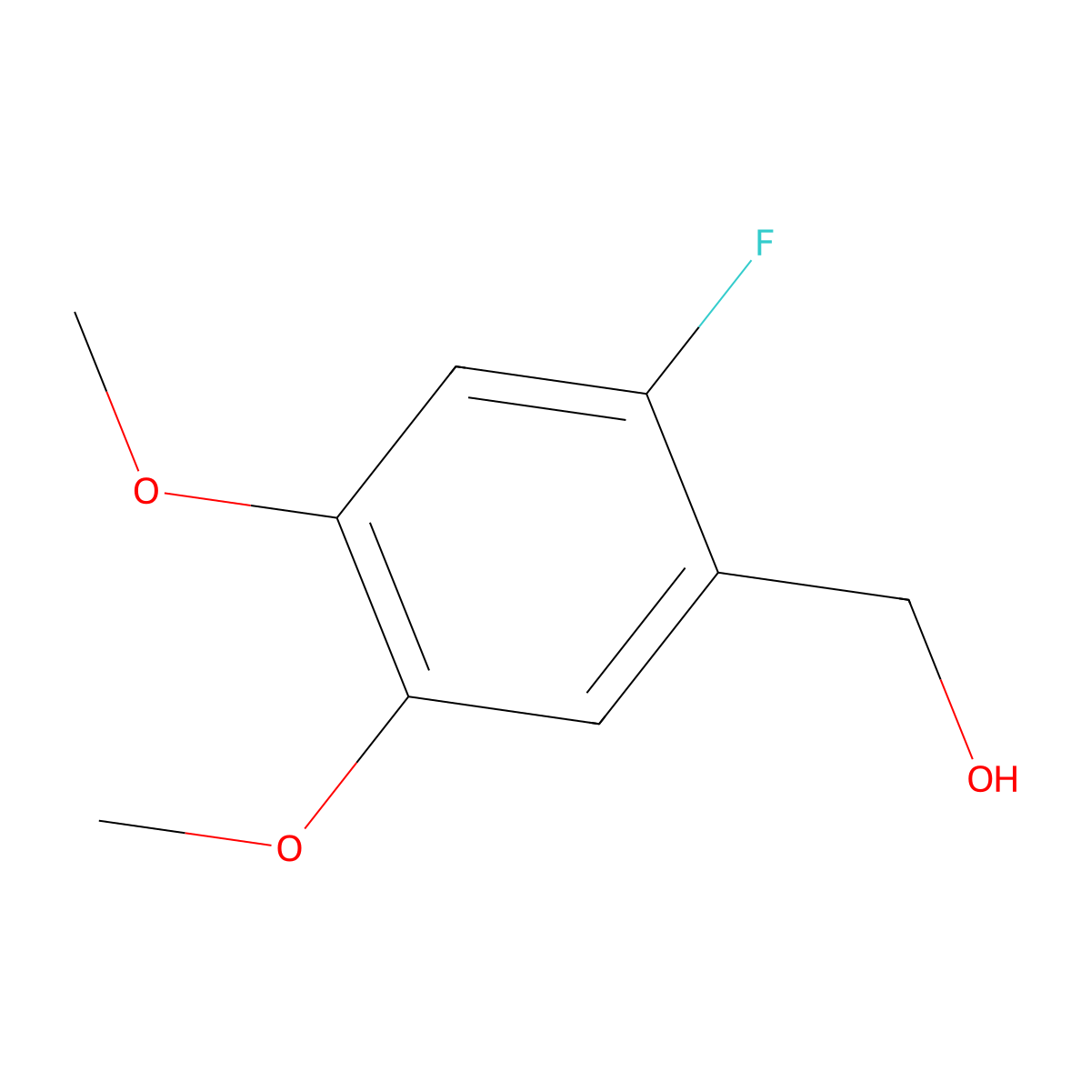 (2-Fluoro-4,5-dimethoxyphenyl)methanol molecular structure, CAS 79474-33-2