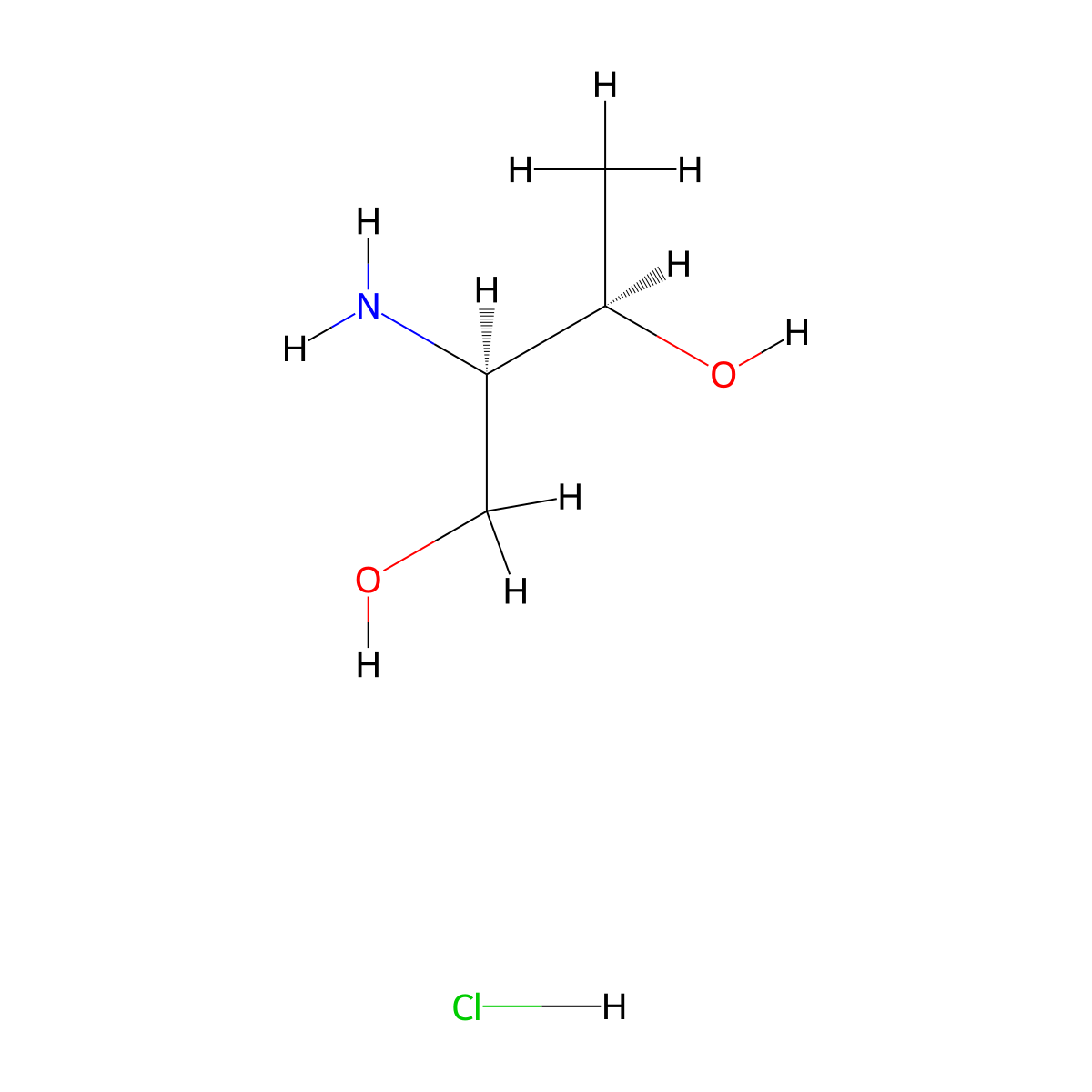 (2R,3R)-2-aminobutane-1,3-diol hydrochloride molecular structure, CAS 79474-65-0