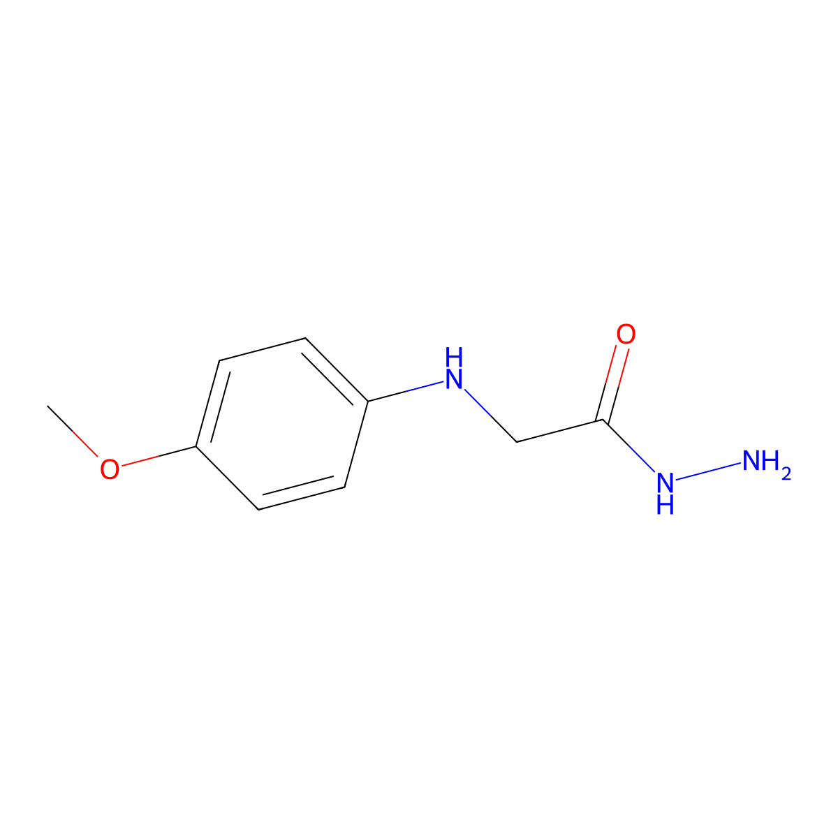 2-((4-Methoxyphenyl)amino)acetohydrazide molecular structure, CAS 79476-73-6