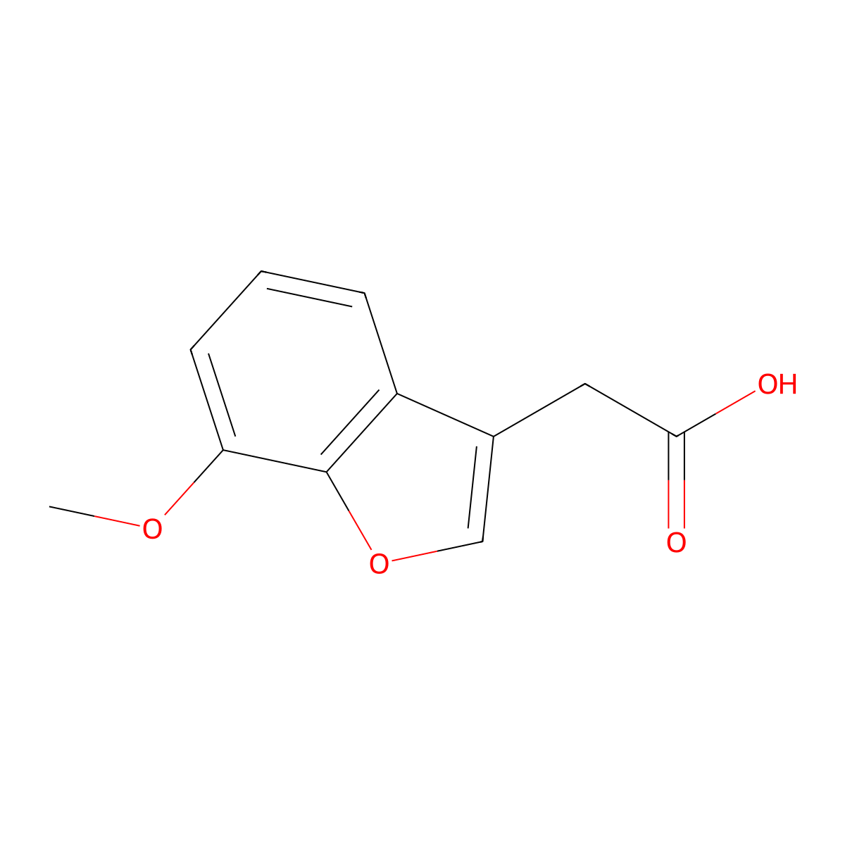 2-(7-Methoxy-1-benzofuran-3-yl)acetic acid molecular structure, CAS 79477-01-3