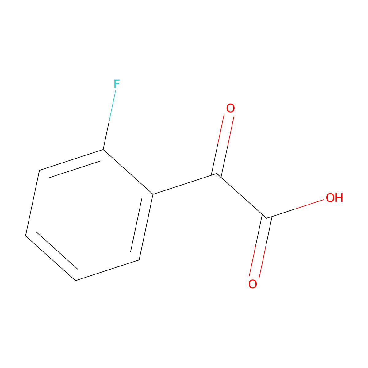 (2-Fluorophenyl)(oxo)acetic acid molecular structure, CAS 79477-86-4