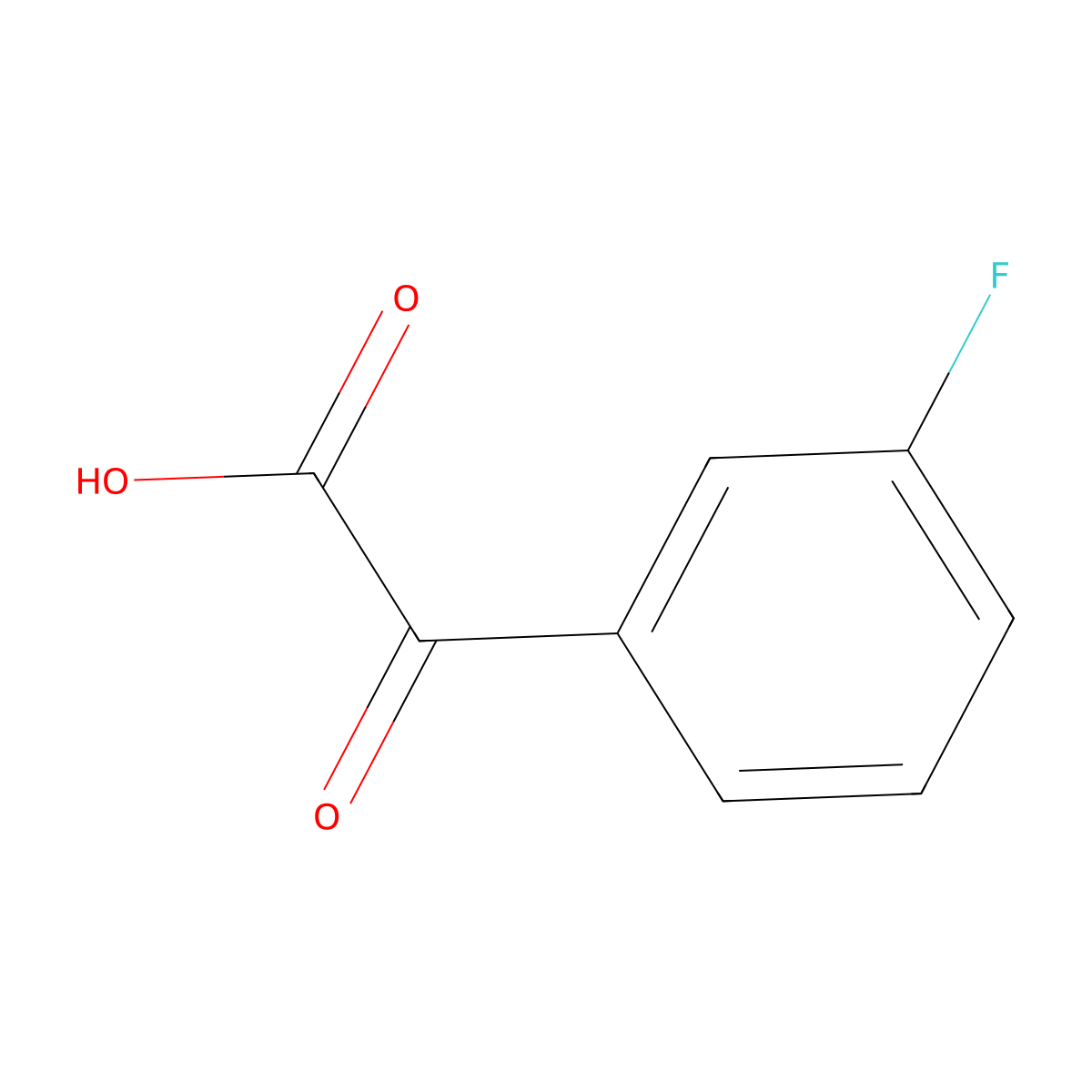 3-Fluoro-alpha-oxobenzeneacetic acid molecular structure, CAS 79477-87-5
