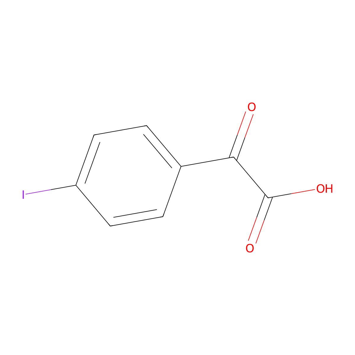 4-Iodo-alpha-oxobenzeneacetic acid molecular structure, CAS 79477-88-6