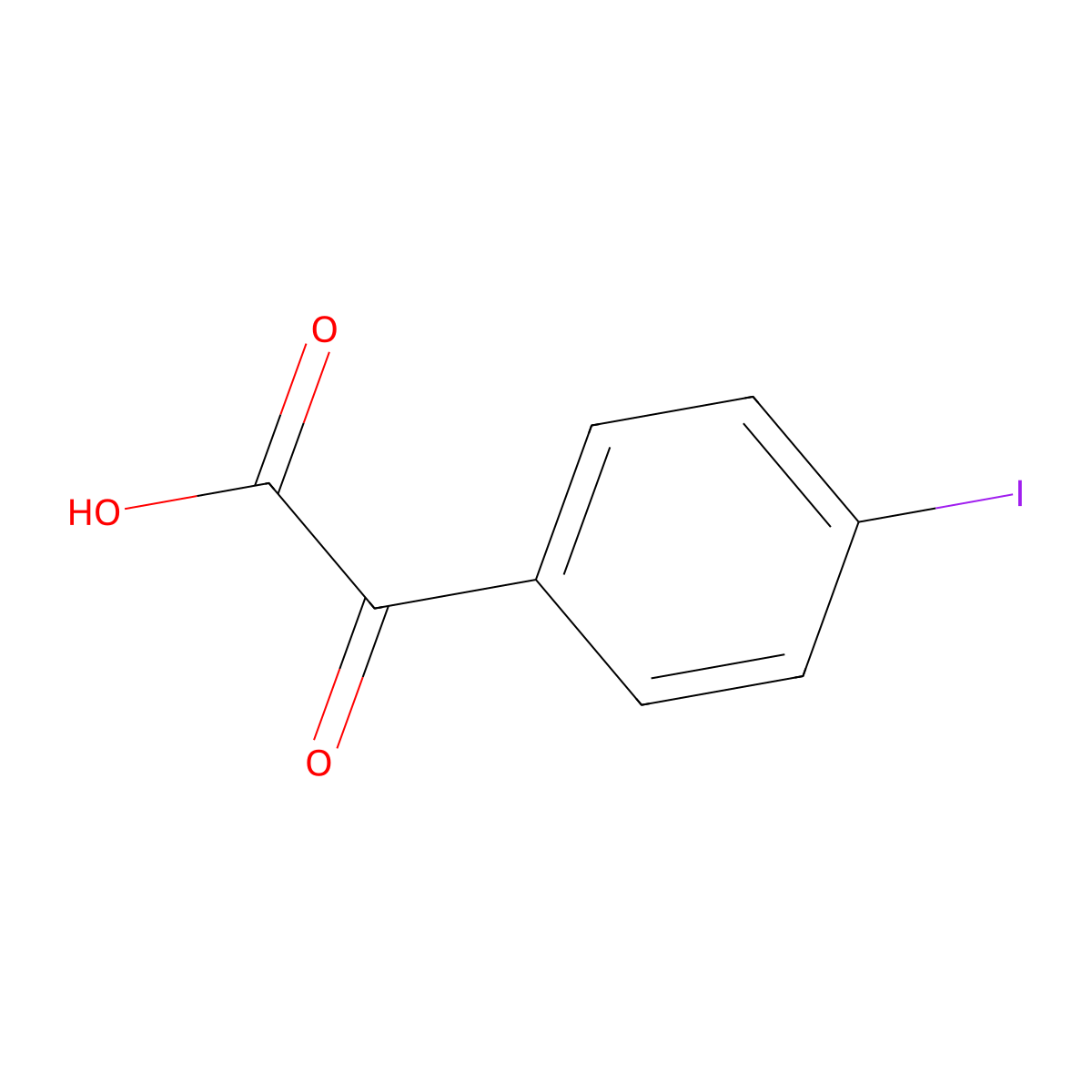 4-Iodo-alpha-oxobenzeneacetic acid molecular structure, CAS 79477-88-6