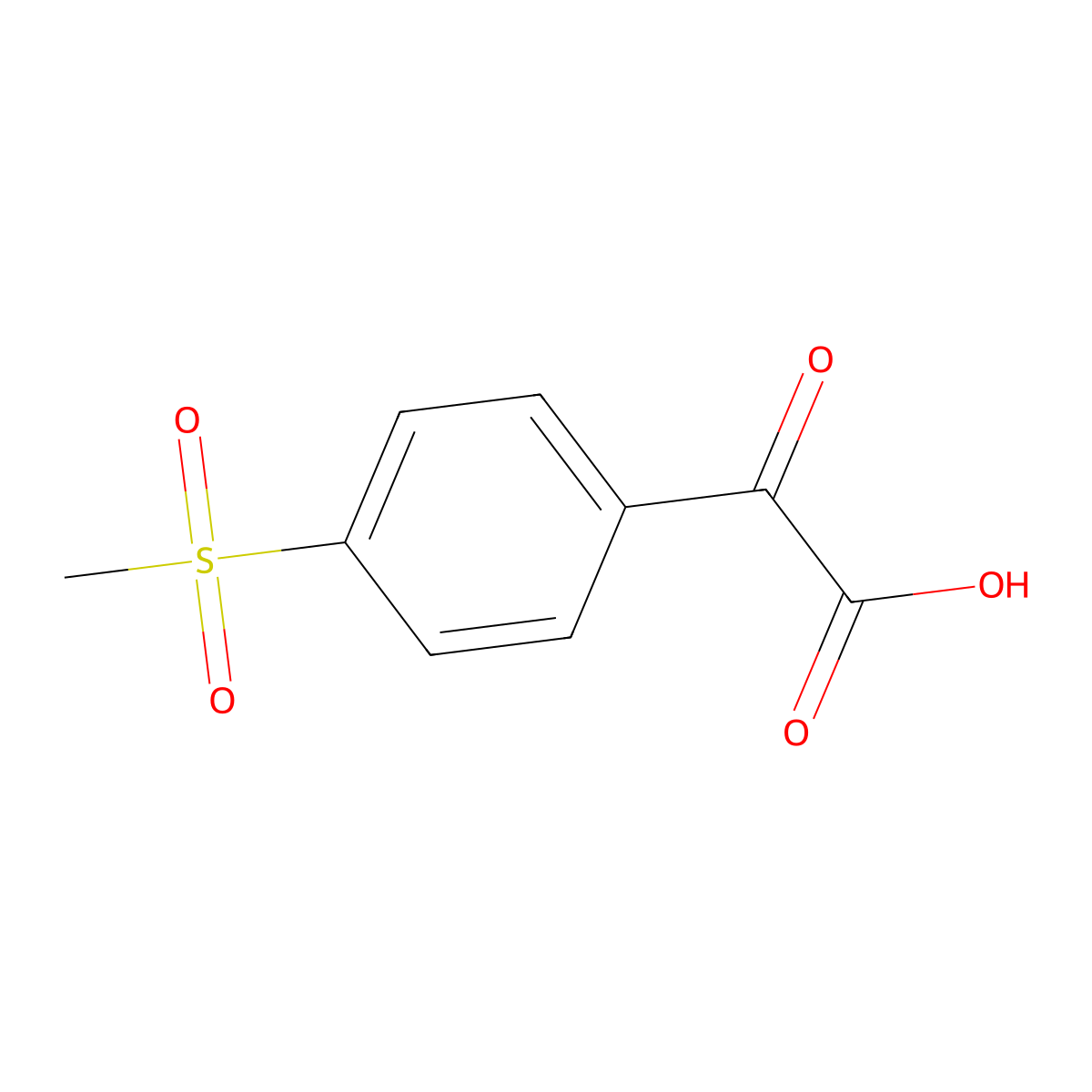 2-(4-Methanesulfonylphenyl)-2-oxoacetic acid molecular structure, CAS 79478-01-6