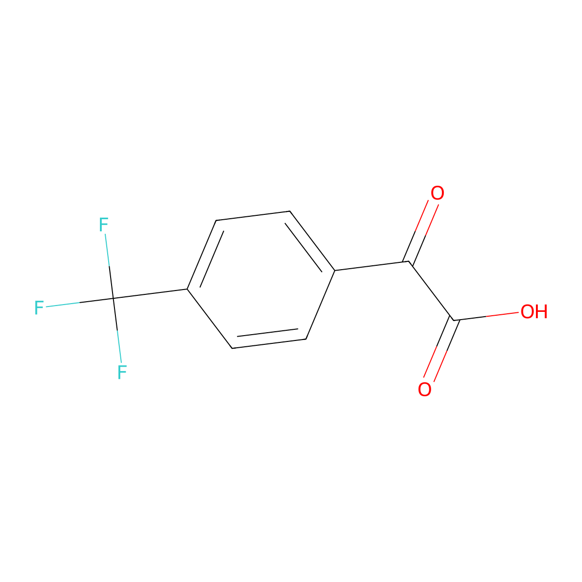 p-Trifluoromethylphenylglyoxylic acid molecular structure, CAS 79478-02-7