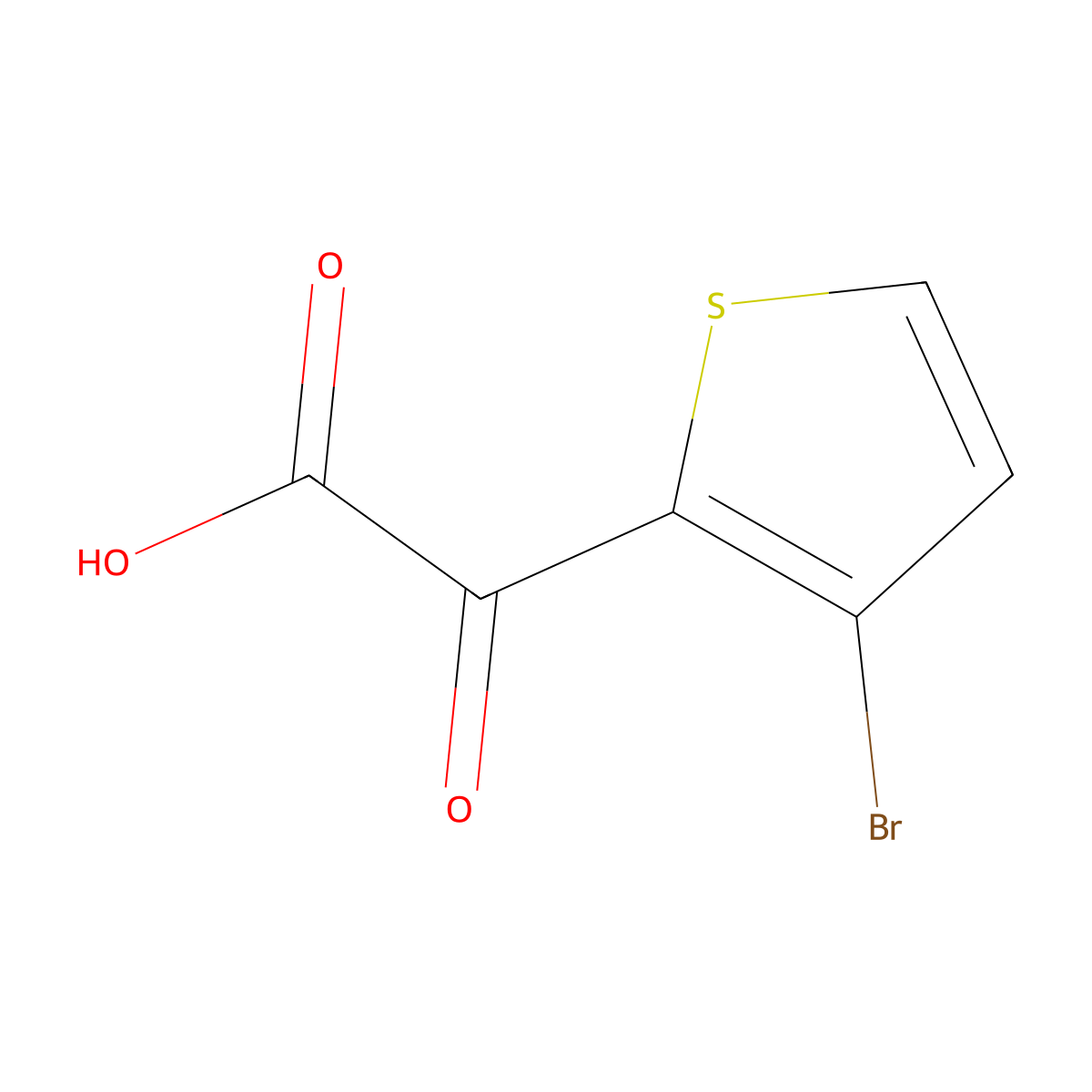 2-(3-Bromothiophen-2-yl)-2-oxoacetic acid molecular structure, CAS 79478-17-4