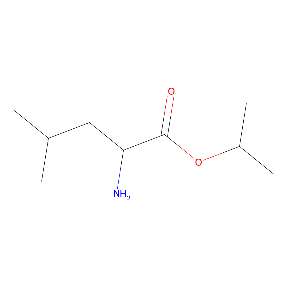 Propan-2-yl (2S)-2-amino-4-methylpentanoate molecular structure, CAS 79487-87-9