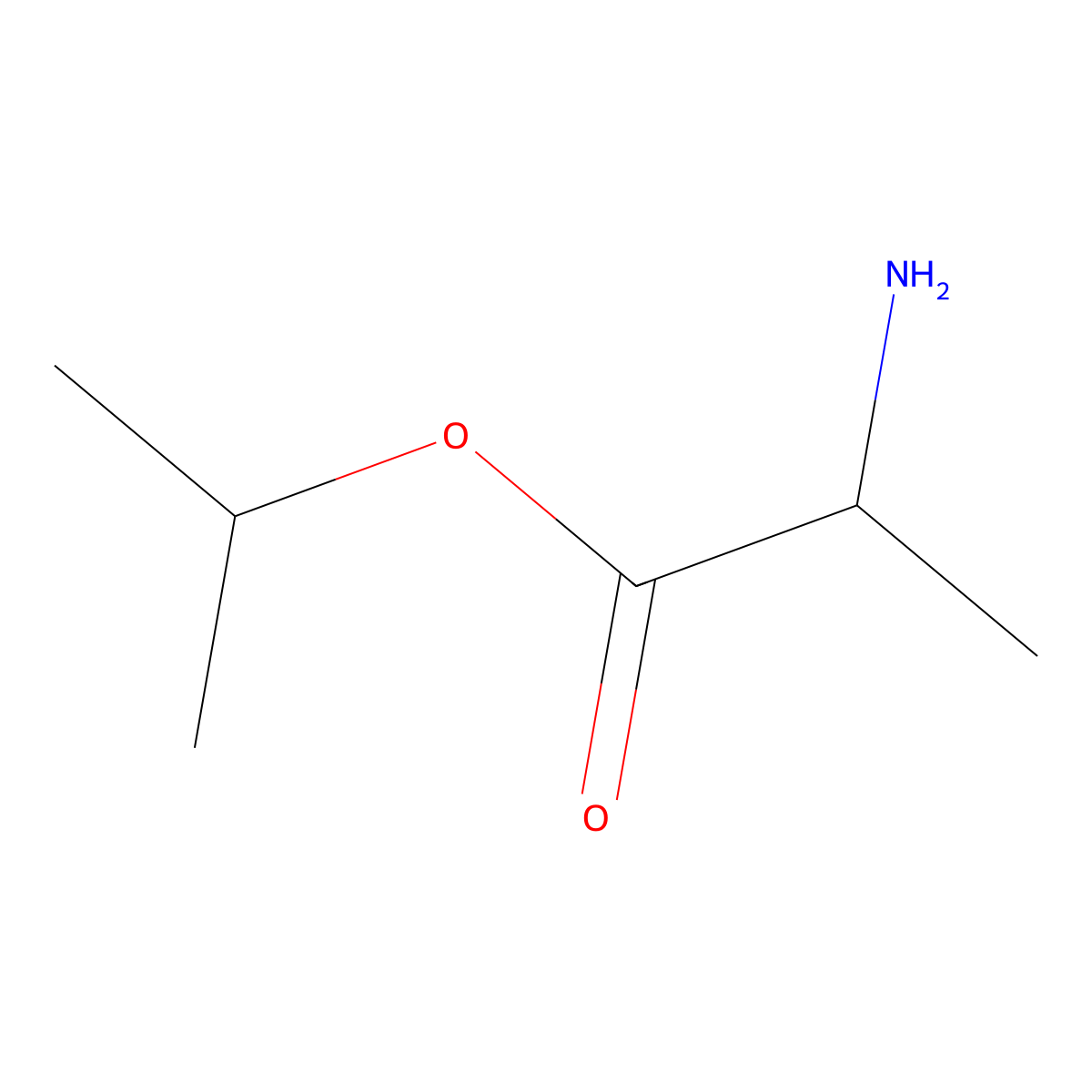 Propan-2-yl 2-aminopropanoate molecular structure, CAS 79487-91-5