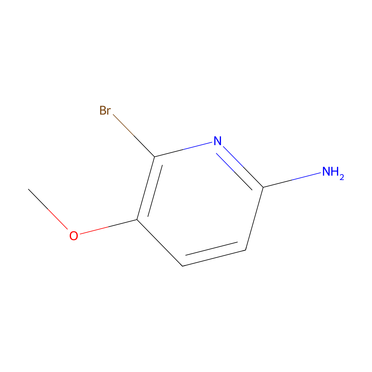 6-Bromo-5-methoxypyridin-2-amine molecular structure, CAS 79491-43-3