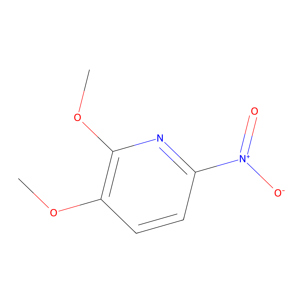 2,3-Dimethoxy-6-nitropyridine molecular structure, CAS 79491-44-4