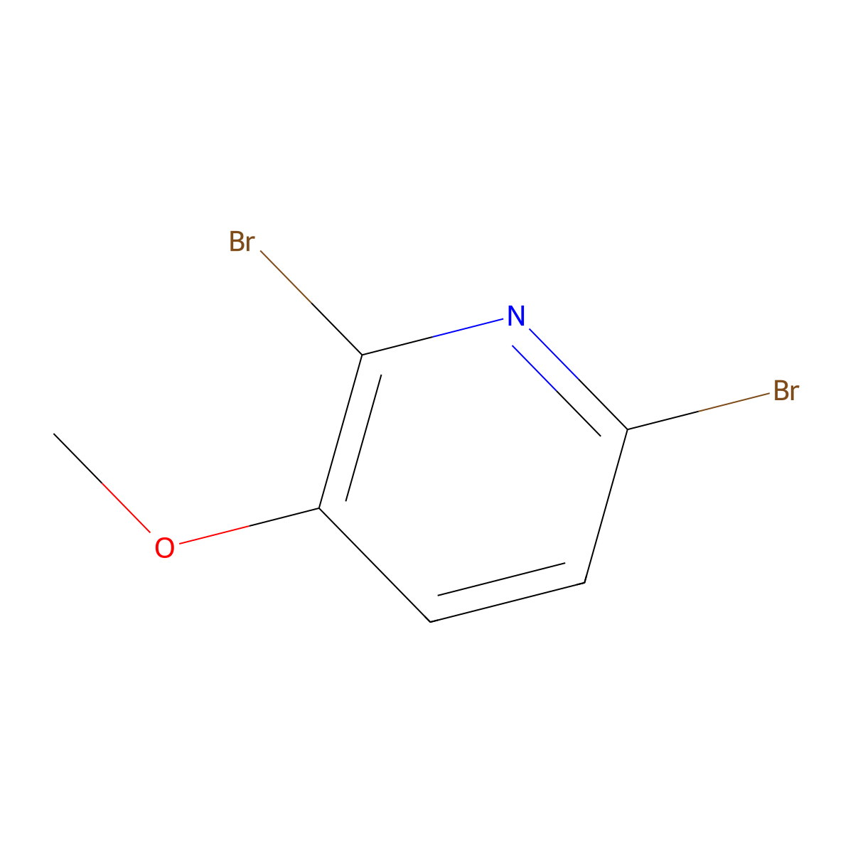 2,6-Dibromo-3-methoxypyridine molecular structure, CAS 79491-45-5