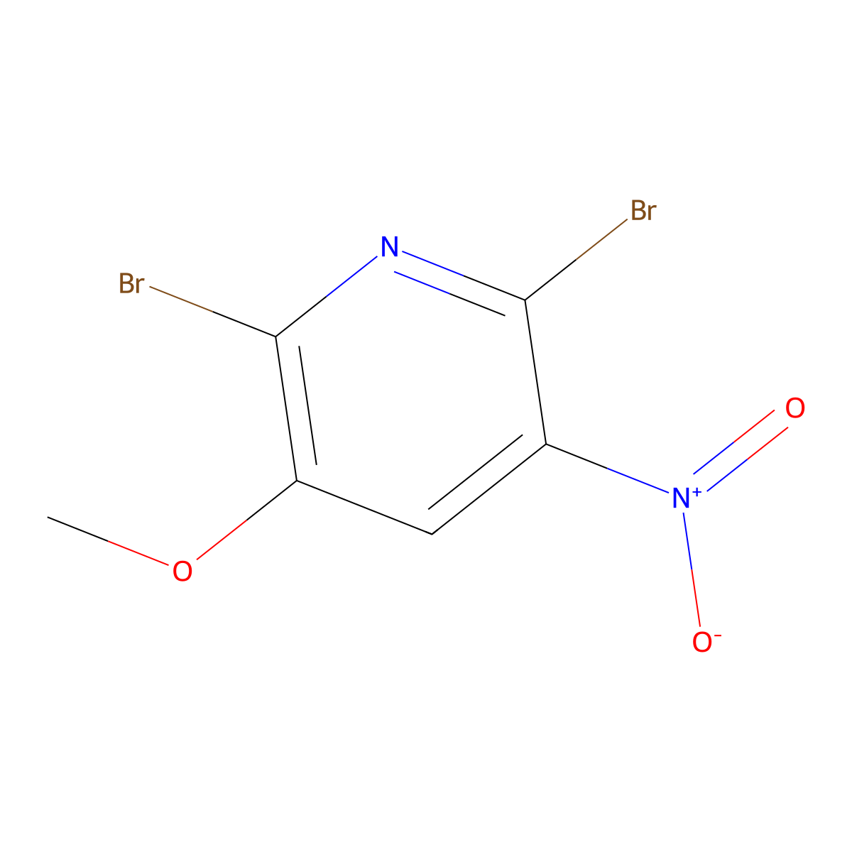 2,6-Dibromo-3-methoxy-5-nitropyridine molecular structure, CAS 79491-46-6