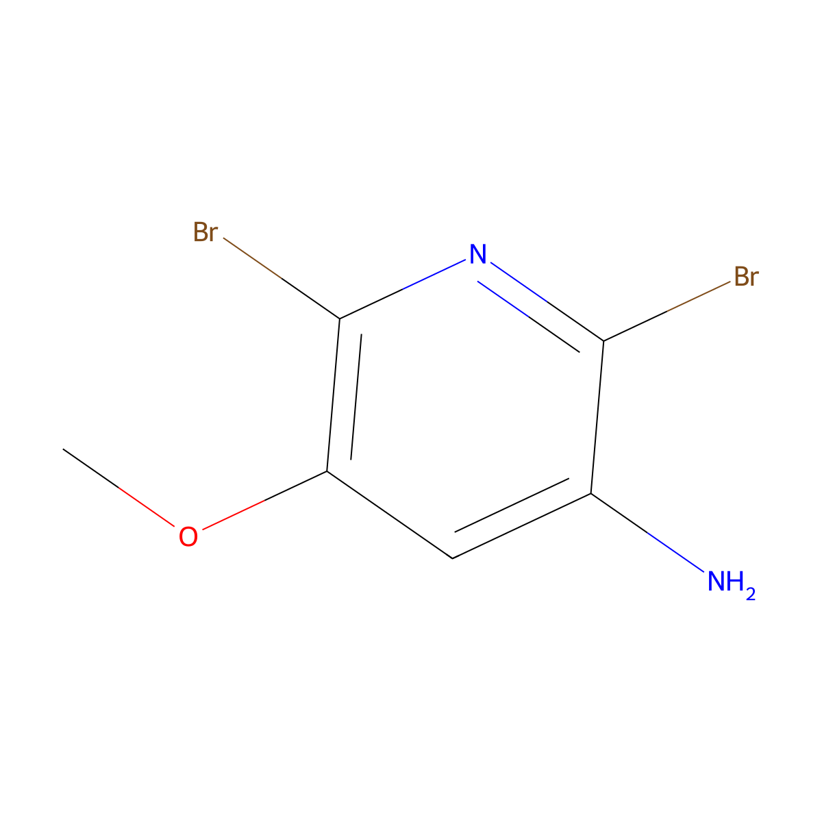 2,6-Dibromo-5-methoxypyridin-3-amine molecular structure, CAS 79491-47-7