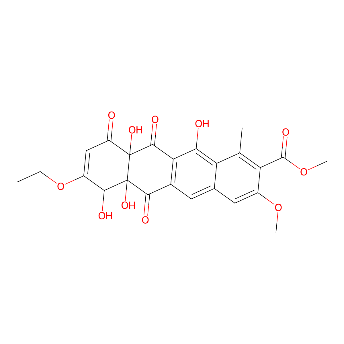 3-Demethoxy-3-ethoxytetracenomycin C molecular structure, CAS 79495-72-0