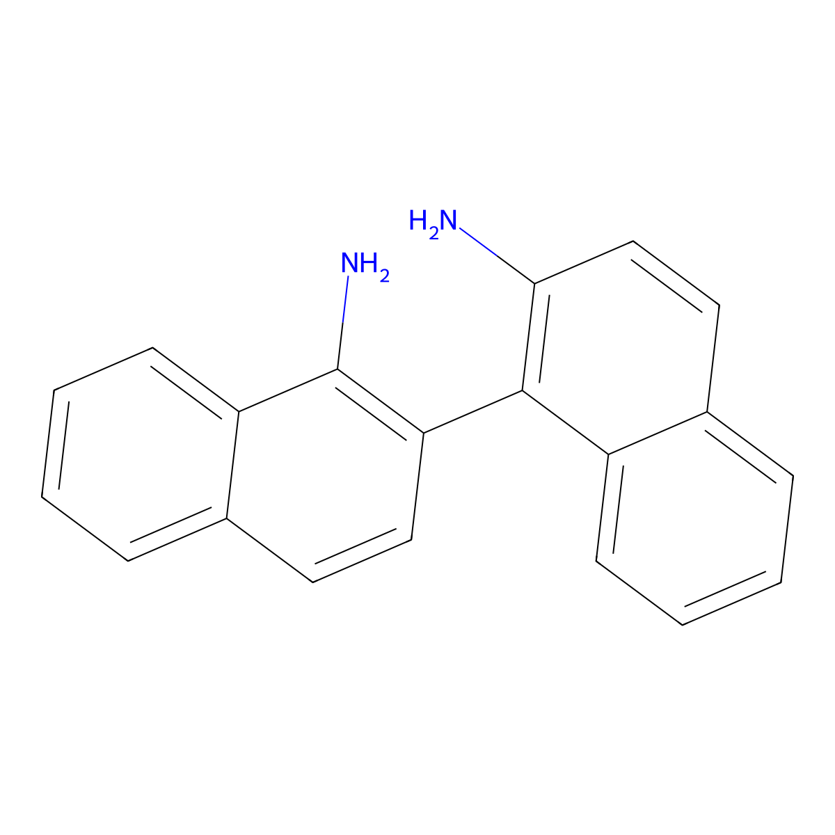 (1,2'-Binaphthalene)-1,2'-diamine molecular structure, CAS 795-95-9