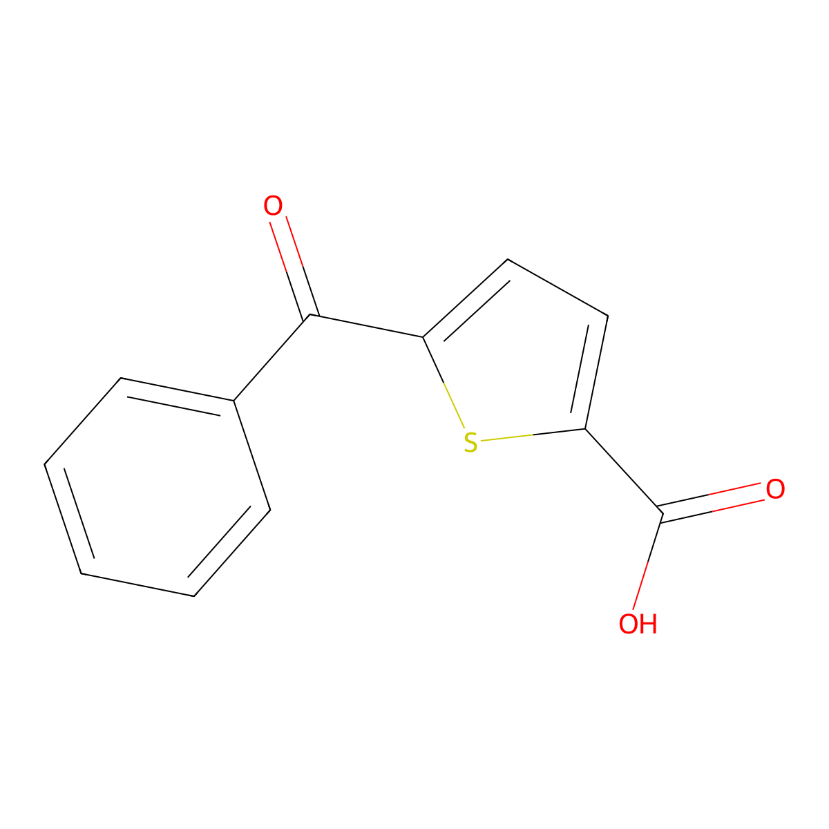 5-benzoylthiophene-2-carboxylic Acid molecular structure, CAS 79505-01-4